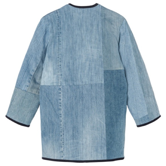 New Rare Redone 80s Denim Zip Puffer Jacket Indigo Reversible Levi’s Upcycled - Picture 2 of 9